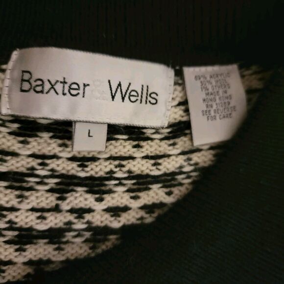 Baxter Wells Fair Isle Wool Blend Womens Large Sweater Birdseye Knit Ski Cozy - Picture 4 of 8